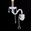 K9-Top-Branco-Cristal-L-mpada-de-Parede-Vela-LED-E14-L-mpadas-Cabe-a-Dupla-2 Arandela Lustre De Parede Cristal K9