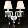 K9-Top-Branco-Cristal-L-mpada-de-Parede-Vela-LED-E14-L-mpadas-Cabe-a-Dupla Arandela Lustre De Parede Cristal K9