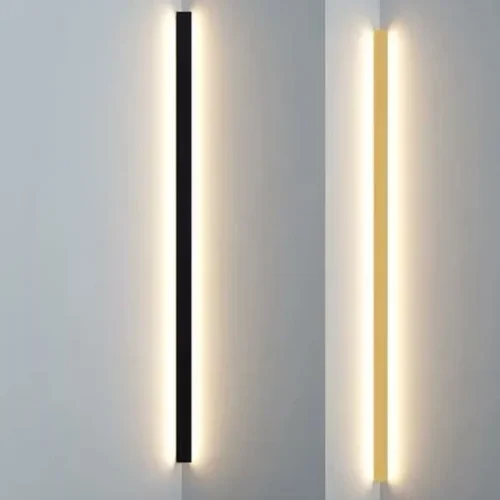 L-mpada-de-parede-LED-preto-moderno-Sala-de-jantar-Decora-o-de-sala-de-estar Arandela Barra Linear Slim Com Luz de LED