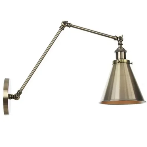 Lumin-ria-de-parede-banhada-a-ouro-estilo-europeu-americana-luzes-de-metal-para-parede-interior Arandela Dourada Articulada Design Americano