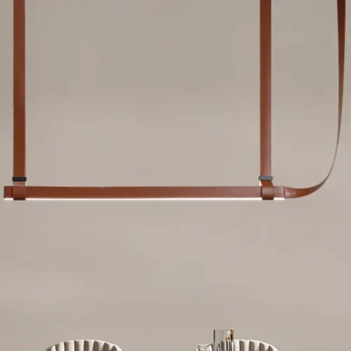 Modern-Leather-Led-Pendant-L-mpadas-para-Jantar-Sala-de-estar-Mesa-Central-Acess-rios-Cozinha Lustre retangular industrial couro sintético