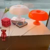 Abajur Design Cogumelo Cores Laranja ou Branco