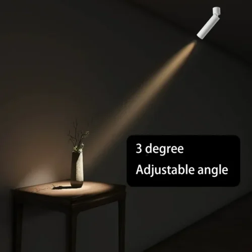 Superf-cie-montada-pequeno-ngulo-de-feixe-Spot-Light-Refletor-LED-l-mpada-de-arte-atmosfera Spot Luz Com Ângulo 3° Refletor LED