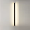 arandela linear aluminio preto tubular marca miresa Arandela Barra Linear Slim Com Luz de LED