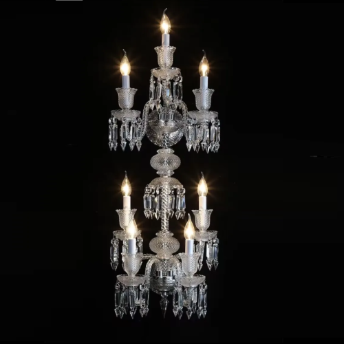 luminaria_parede_arandela_de_Cristal_transparente_marca_miresa Arandela Clássica Imperial Cristal