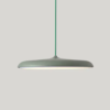 pendente disco ufo moderno aluminio verde marca miresa Pendente Ufo Slim Alumínio e Luz Led Inclusa