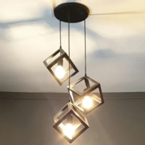 Nordic-luzes-pingente-industrial-l-mpada-do-vintage-arte-ferro-loft-gaiola-pendurado-ilumina-o-teto Pendente Gaiola Aramado Industrial Loft