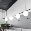 Personalidade-criativa-moderna-restaurante-bar-quarto-decora-o-lumin-ria-nordic-simples-nica-cabe-a-bola-1 Pendente Bola Vidro Branco Leitoso Fosco