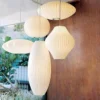 Pingente-Japon-s-Luz-Pano-De-Seda-Design-Branco-L-mpada-Minimalista-Lanterna-Loft-Roupa-De Lustre Tecido Plissado Japonês Pano Padrão "Seda"