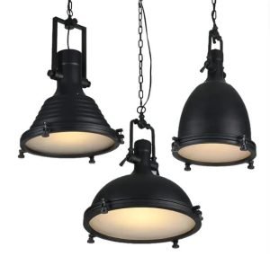 Pendente industrial preto em decoração moderna