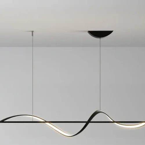 Lustre Retangular Minimalista Espiral