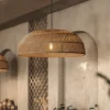 Lustre Semicírculo Rattan Rústico | Comprar com Frete Grátis