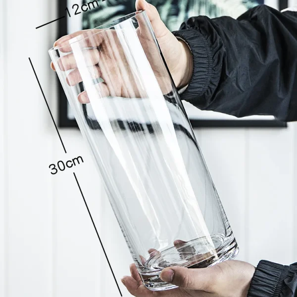 Vaso-transparente-extra-grande-Vidro-simples-Enfeites-de-ch-o-transparentes-Sala-de-jantar-Mesa-de