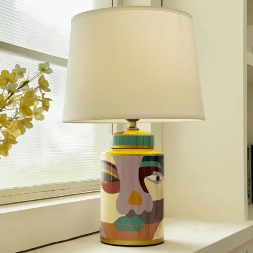 Designer-italiano-Quente-Cer-mica-Arte-Decorativa-Table-Lamp-LED-E27-Luzes-de-Mesa-para-Viver Abajur De Cerâmica Arte Réplica Italiana