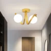 L-mpada-De-Teto-De-Vidro-Moderna-Nordic-Black-Gold-Luzes-De-Teto-Highquality-Double-Head-1 Luminária Sobrepor Dourado ou Preto Com Bola De Vidro Alumínio Circular