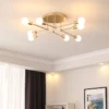 L-mpada-N-rdica-Criativa-LED-Minimal-P-s-moderno-L-mpadas-de-Ferro-Preto-Dourado-1 Luminária Sobrepor Moderna Lâmpada Aparente