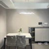 Lustre Minimalista Em Curva Suave Alumínio Luz de Led