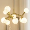 Lustre-n-rdico-de-ouro-com-impress-o-3d-lustre-criativo-minimalista-para-decora-o-hotel Pendente Moderno Dourado E Bolas Acabamento Craquelado
