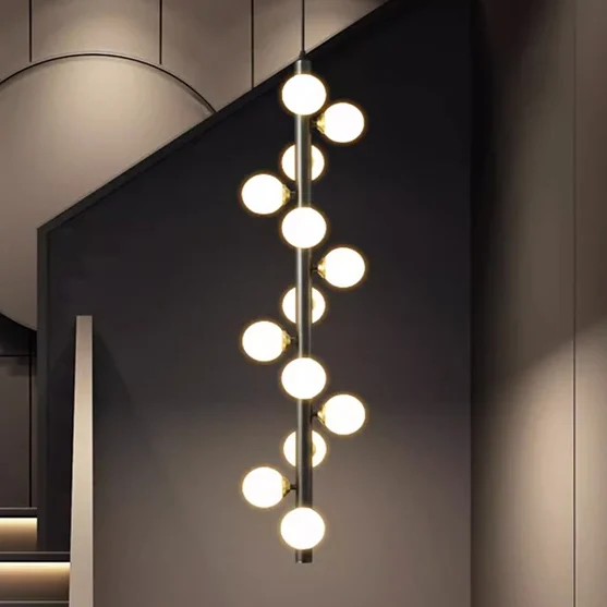 Pendente Moderno Molécula Bola De Vidro Branca Leitosa