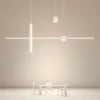Minimalista-Restaurante-Linha-Lustre-Geometria-Nordic-Branco-Dining-Hall-Mesa-de-jantar-Ilha-Contador-Bar-Long Lustre Geometria Minimalista Em Linha