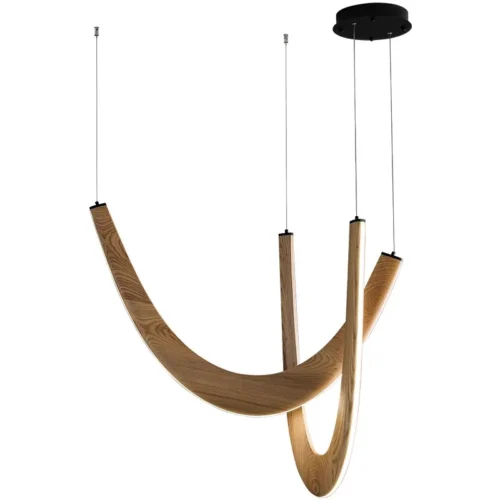 Modern-LED-Chandeliers-para-Home-Decor-Luzes-penduradas-Sala-de-estar-Sala-de-jantar-Ilumina-o-4 Lustre Minimalista Em Curva Com Fita de LED