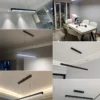 Modern-Minimalista-LED-Long-Pendant-Lights-Candeeiros-de-sala-de-jantar-Simples-Bar-Table-Lamp-Candelabro-2 Lustre Minimalista linear Barra Alumínio e Luz de LED