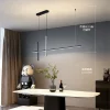 Lustre Minimalista Barra Alumínio Linear Com Fita de LED