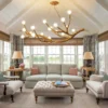 Nordic-Retro-LED-Teto-Pendant-Lights-Lustre-para-sala-de-estar-quarto-ramo-de-rvore-arte-1 Lustre Rústico Galho Madeira e Bolas Brancas | Entrega em Todo Brasil