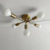 Luminária Sobrepor Dourado Thomas Edison Lâmpada Aparente