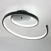 Sd3d0690f5cd44cd89e190ba40d55f044b Luminária Sobrepor Espiral Minimalista Alumínio Preto ou Branco