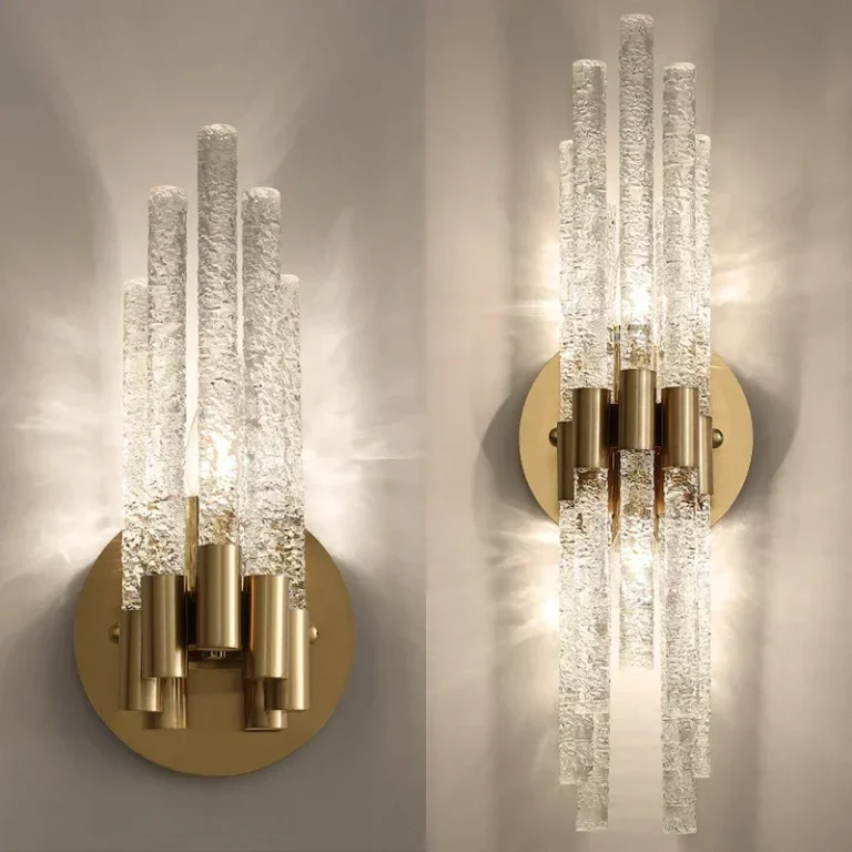 Arandela De Vidro e Metal Dourado, arandela de vidro metal dourado, por Miresa, loja-de-luminárias-São-Paulo.