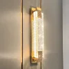 Luminária Parede Arandela Dourada Com Efeito Bolhas De Ar