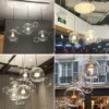 Modern-Mickey-LED-Pendant-Lamp-Vidro-para-Sala-de-Estar-e-Jantar-Mesas-de-Caf-Quarto-2 Lustre Moderno Molécula Bolas de Vidro
