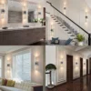 Moderno-bolha-de-cristal-led-l-mpadas-parede-do-banheiro-c-moda-sala-estar-quarto-ouro-2 Arandela Moderna De Vidro Com Bolhas De Ar