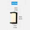 2514 Arandela Moderna Para Fachadas e Jardins IP65 Sensor LED