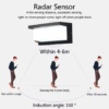 Arandela com sensor Arandela Moderna Para Fachadas e Jardins IP65 Sensor LED