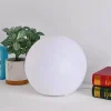 Abajur Bola Branca Leitoso e Luz De Led