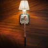 Estilo-Europeu-Cristal-Cabeceira-Luxo-Espelho-Farol-L-mpada-De-Parede-Villa-Quarto-Sala-De-Estar-1 Arandela Moderno Baccarat Com Cúpula Plissada