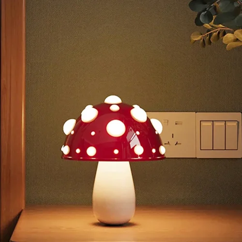 Abajur Cogumelo Lâmpada LED USB recarregável