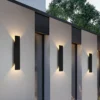 Imperme-vel-LED-Alum-nio-Strip-Wall-Lights-Lumin-rias-ao-ar-livre-L-mpada-de Arandela Moderna Para Jardins e Fachadas