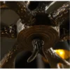LED-Deer-Horn-Chandelier-para-decora-o-de-sala-lumin-ria-de-resina-l-mpada-pingente-2 Lustre Rústico De Resina Com Cúpula Tecido Preta | Comprar com Frete Grátis