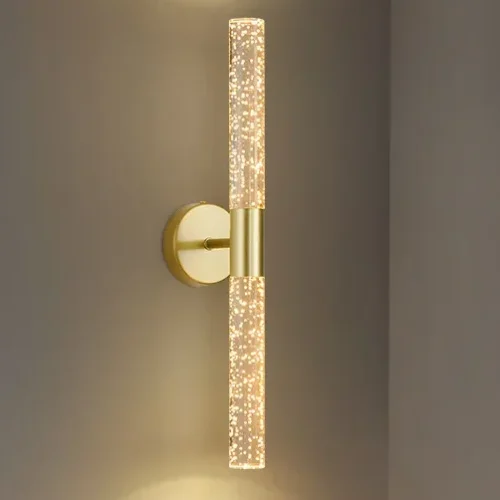 Arandela Tubular Vidro Efeito Bolhas de Ar