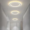 Luminária Sobrepor Branca Com Luz de LED