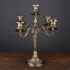 Candelabro Bronze Metal 5 Braços Para Vela Cera Candelabro Bronze Metal 5 Braços Para Vela Cera