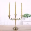 Nova-candelabros-de-bronze-metal-5-arms-3-bra-os-casti-ais-decora-o-do-casamento-3 Candelabro Bronze Metal 5 Braços Para Vela Cera