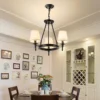 Pa-s-americano-Retro-Lustres-Home-Indoor-Living-Sala-de-Jantar-Decor-Teto-Luz-Pingente-Abajur-1 Lustre Redondo Design Americano