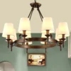 Pa-s-americano-Retro-Lustres-Home-Indoor-Living-Sala-de-Jantar-Decor-Teto-Luz-Pingente-Abajur-2 Lustre Redondo Design Americano