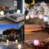 Sa89e13b64e6a4e34a215d64db0a70d4eP Bola Com Luz LED RGB Para Jardins