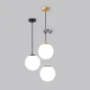 Pendente Bola Plástico/PVC Branco Leitoso