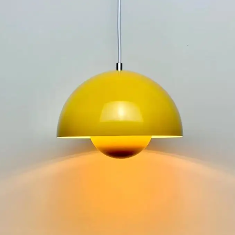 pendente moderno aluminio amarelo marca miresa